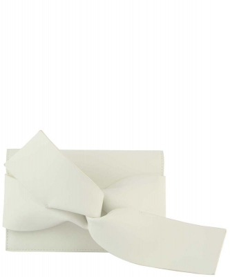 Bow Accent Clutch Crossbody Bag CL-0132 WHITE